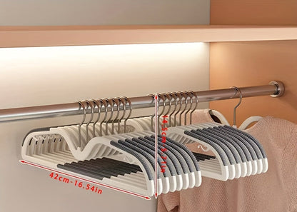 Clothes Hanger for Space-Saving Short Neck Non-Slip Rotating Hook 40 Pcs