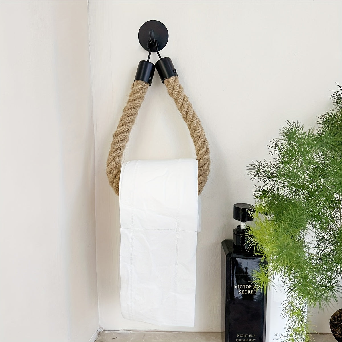 Holder Hemp Rope Toilet Paper for Stylish Bathrooms