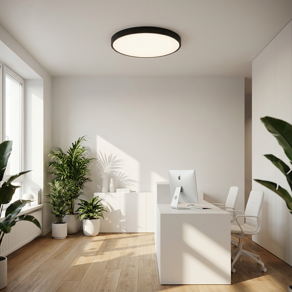 Light with Round LED Ceiling Gold Trim with Slim Design and Soft Light