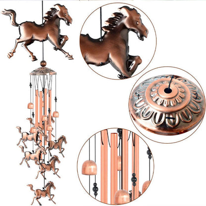 Decorative Wind Chime with Horse Figures for a Relaxing Garden and Balcony