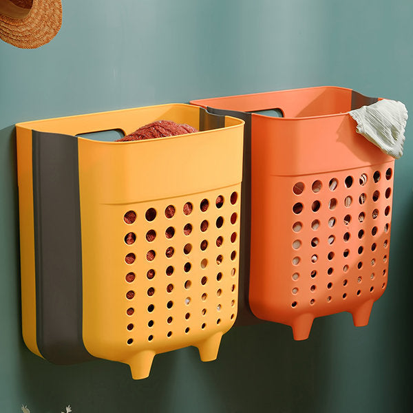 Basket Foldable Wall-Mounted Laundry for Space-Saving and Ventilated