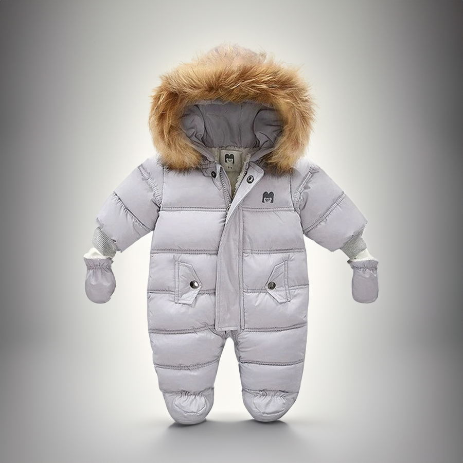 Ultimate Warm Baby Winter Suit for Snow Overall with Fur Hood