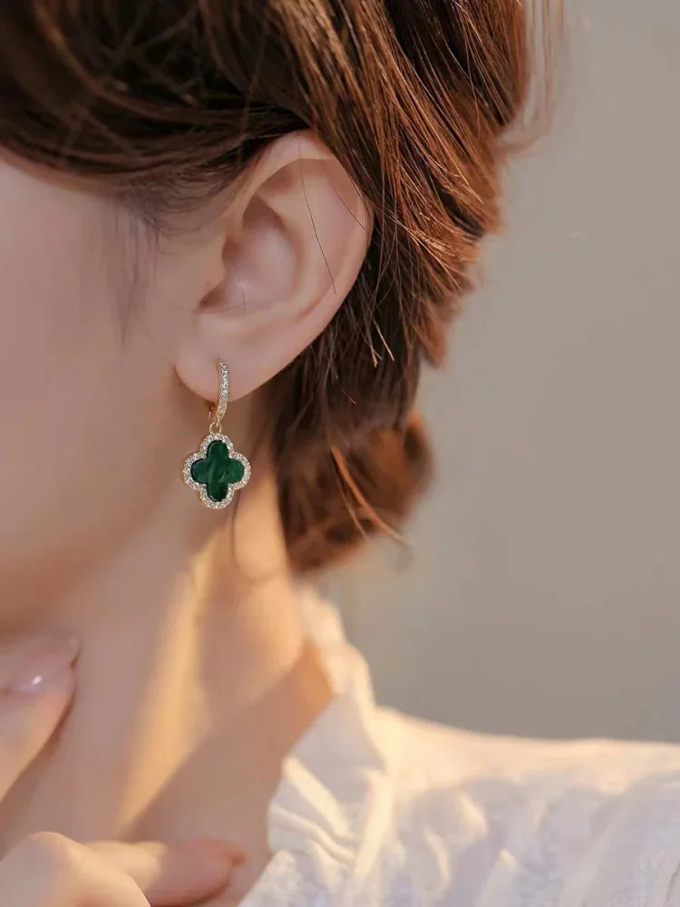 Lucky Clover Leaf Earrings for Elegant and Timeless