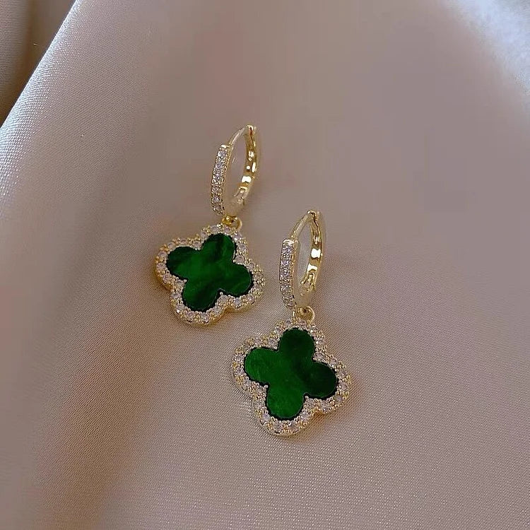 Lucky Clover Leaf Earrings for Elegant and Timeless
