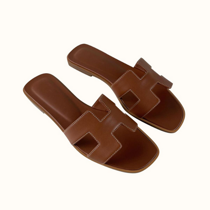 Sandals with Ladies' H-Profile in Vegan Leather for Comfortable and Elegant
