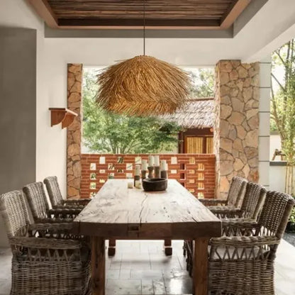 Pendant Light with Handmade Rattan Design for a Warm Natural Atmosphere in Your Home