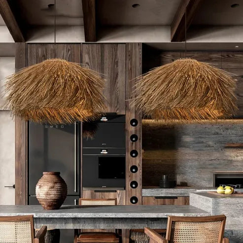 Pendant Light with Handmade Rattan Design for a Warm Natural Atmosphere in Your Home