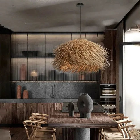 Pendant Light with Handmade Rattan Design for a Warm Natural Atmosphere in Your Home
