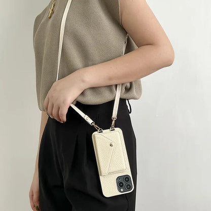 Holder with Phone Case with Shoulder Strap and Card Design for Daily Use