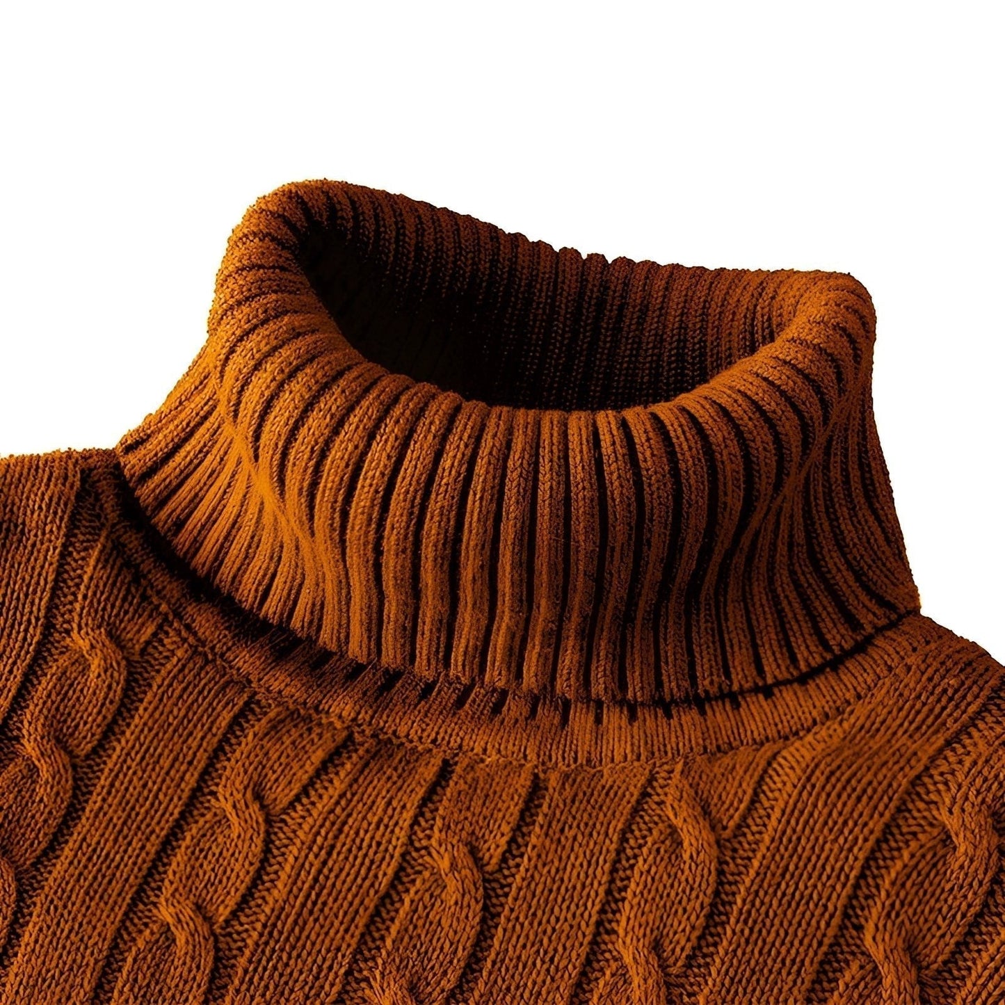 Cable Knit Roll Neck Jumper for Men for Warm Comfort and Timeless Elegance