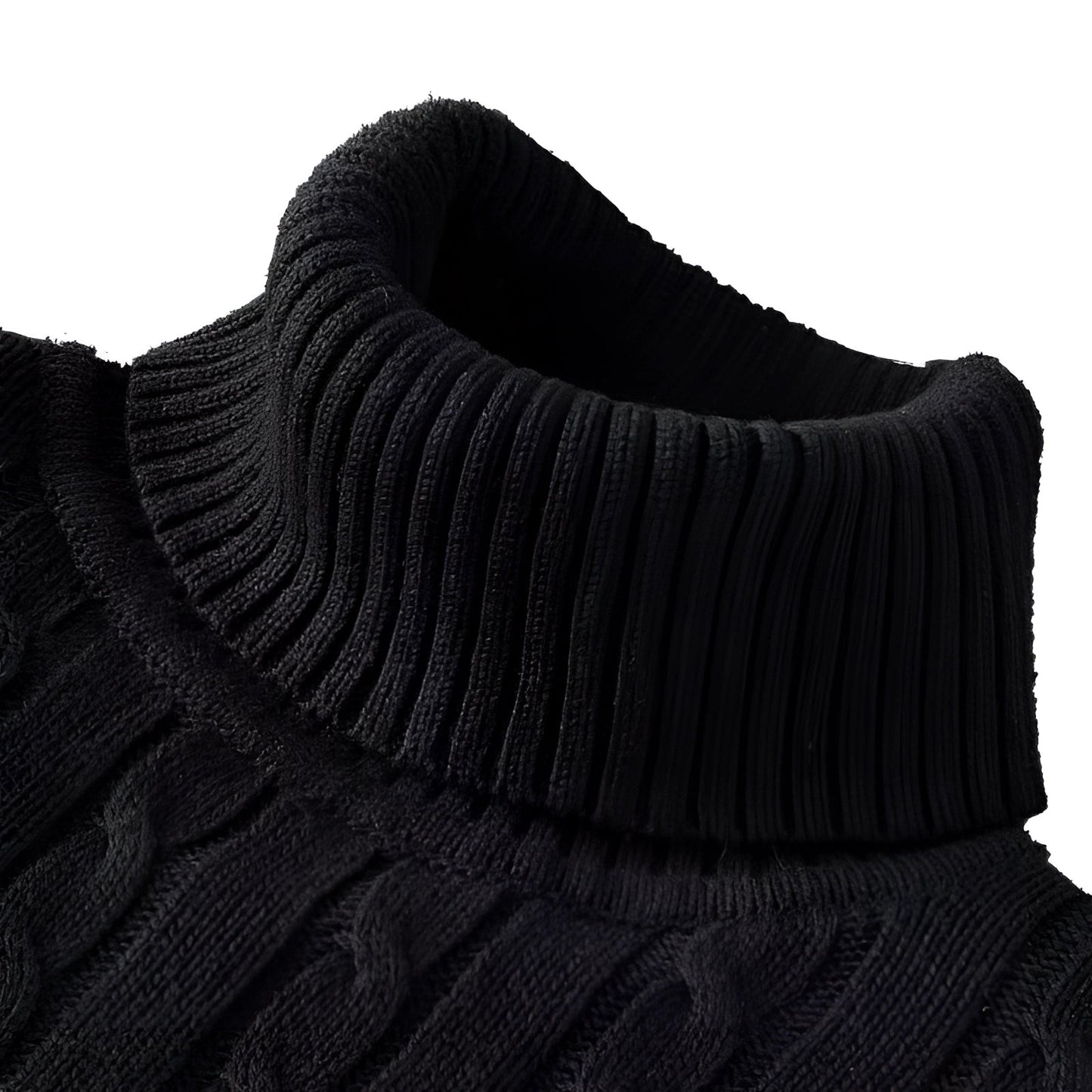 Cable Knit Roll Neck Jumper for Men for Warm Comfort and Timeless Elegance