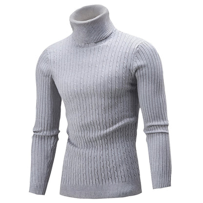 Cable Knit Roll Neck Jumper for Men for Warm Comfort and Timeless Elegance