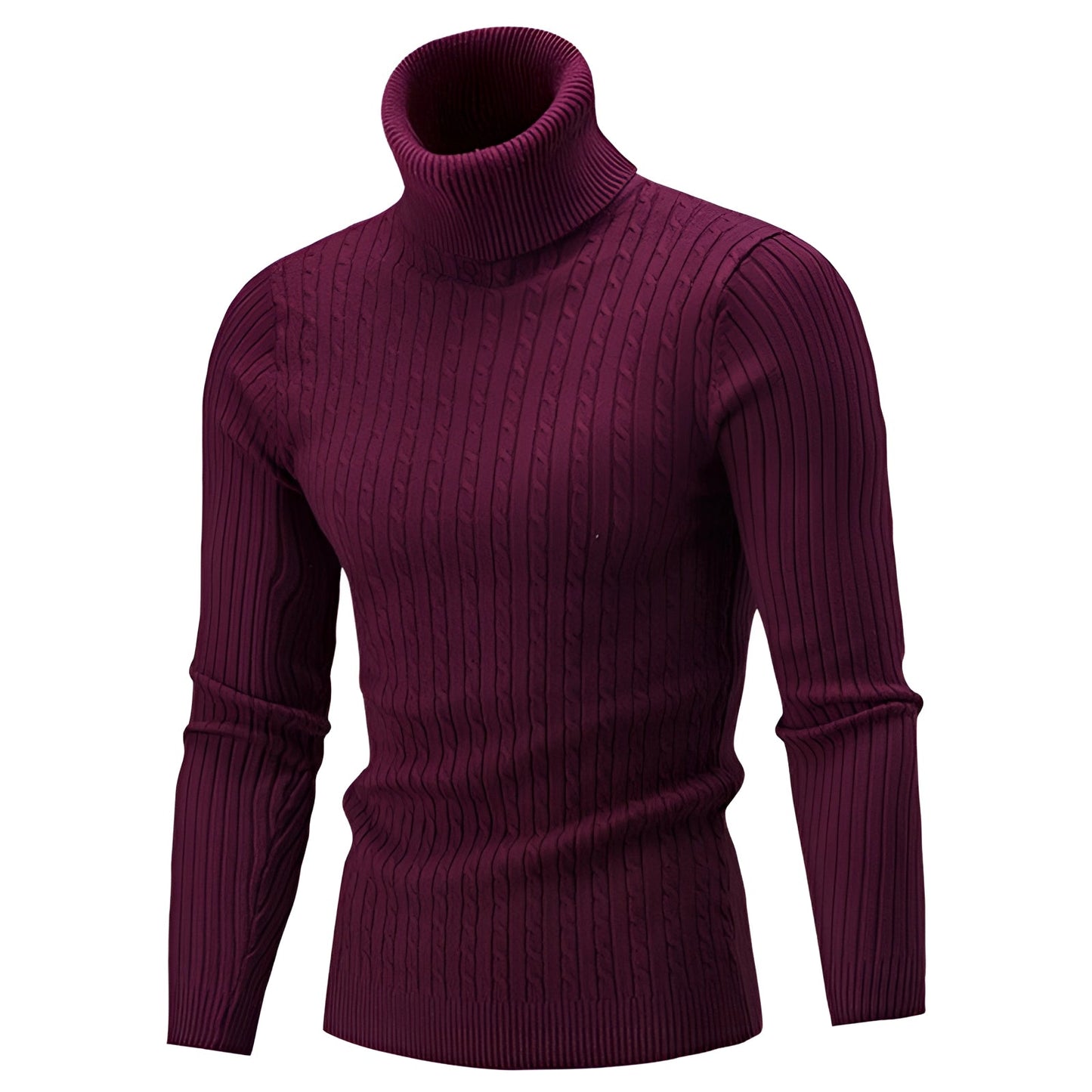 Cable Knit Roll Neck Jumper for Men for Warm Comfort and Timeless Elegance