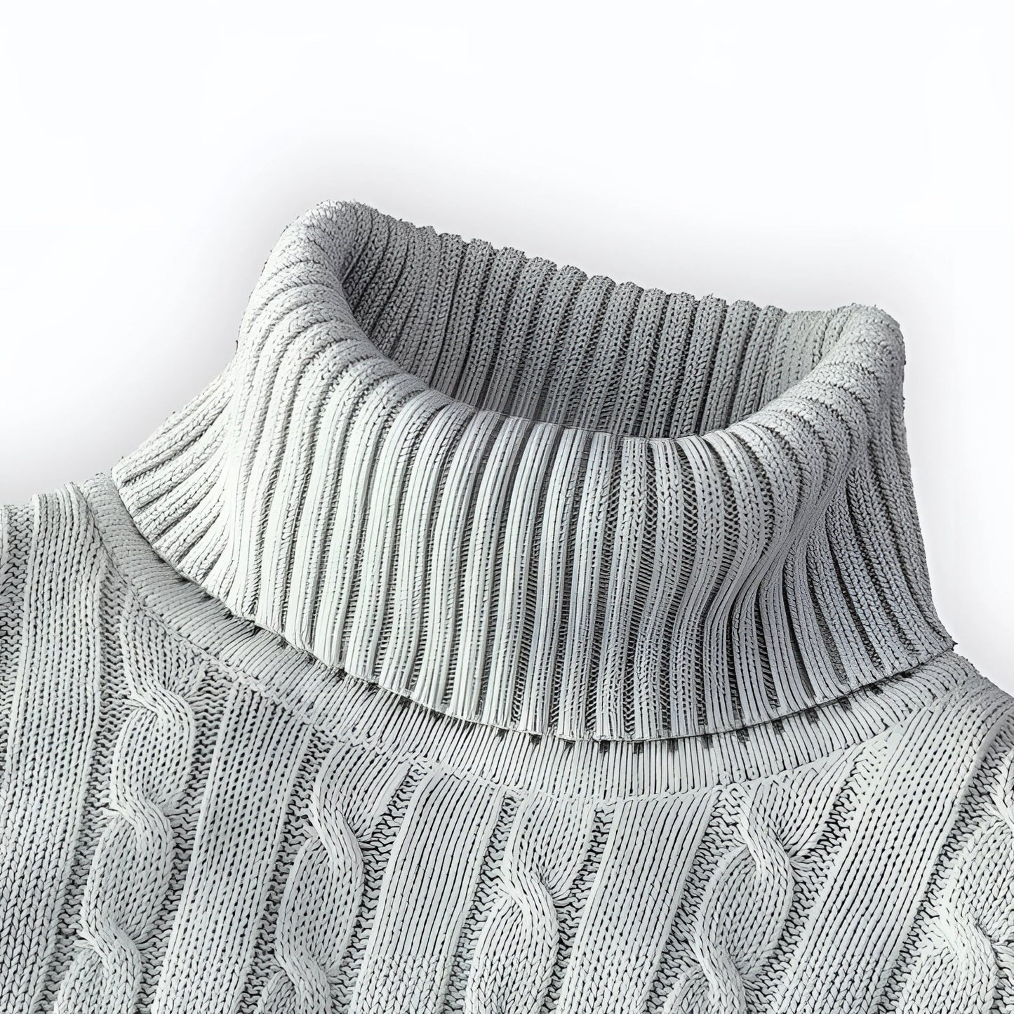 Cable Knit Roll Neck Jumper for Men for Warm Comfort and Timeless Elegance