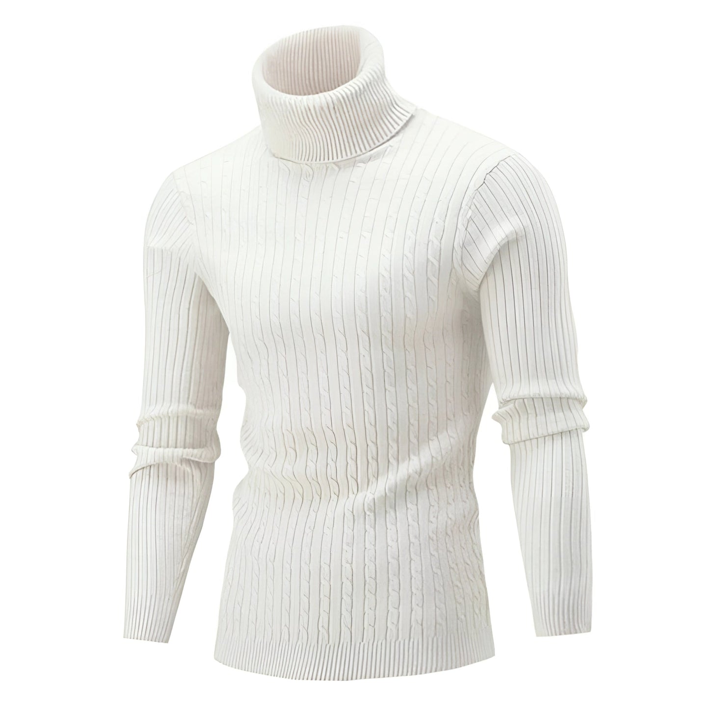 Cable Knit Roll Neck Jumper for Men for Warm Comfort and Timeless Elegance