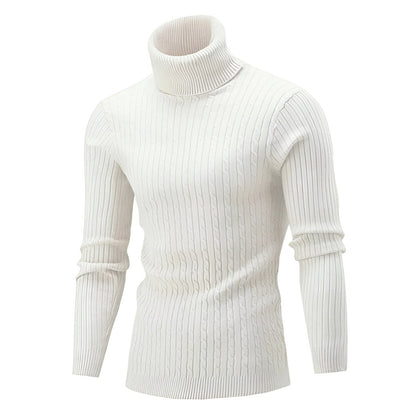 Cable Knit Roll Neck Jumper for Men for Warm Comfort and Timeless Elegance