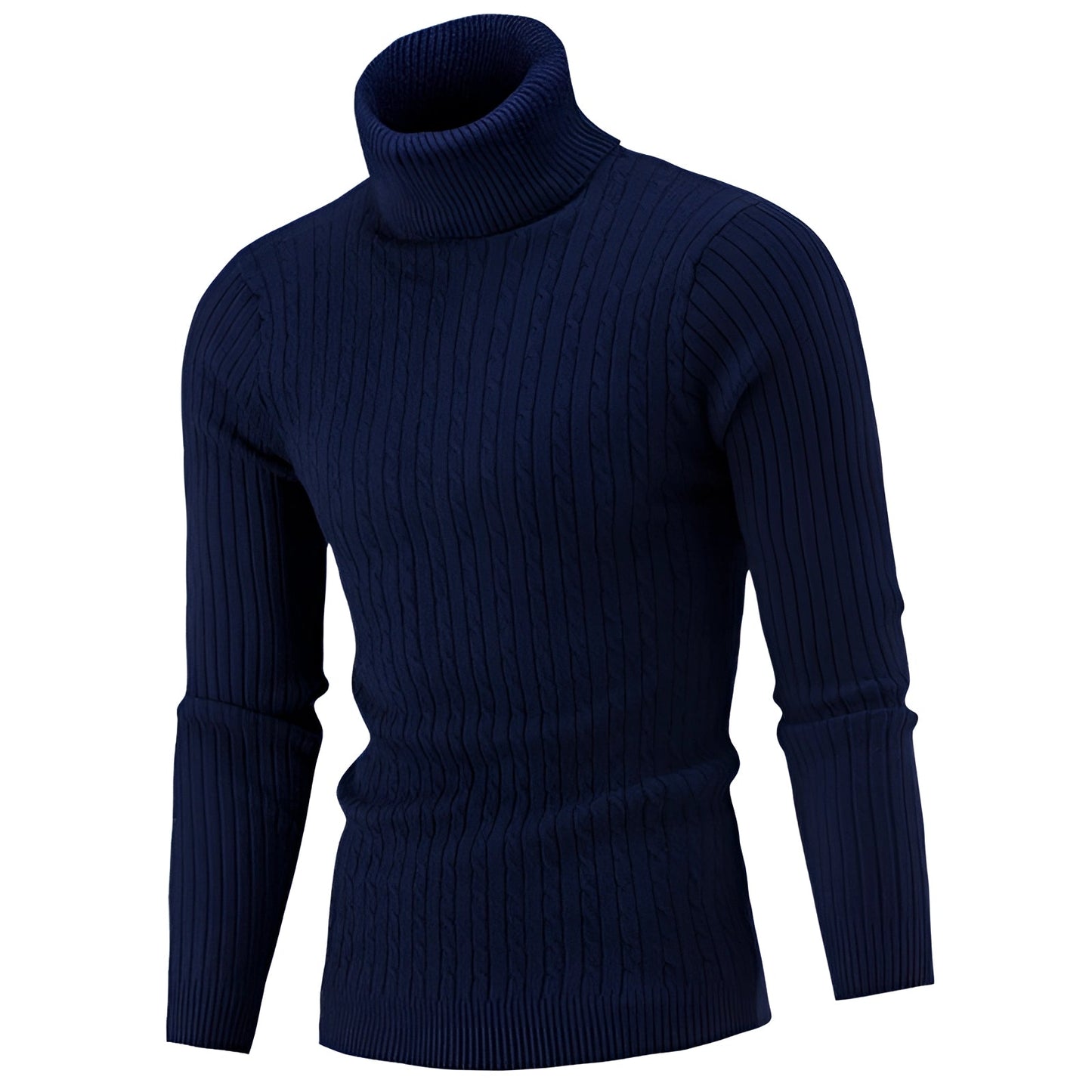 Cable Knit Roll Neck Jumper for Men for Warm Comfort and Timeless Elegance