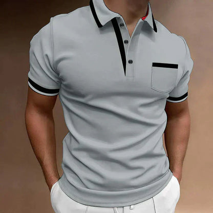 Modern Men's Polo Shirt with Contrasting Details for a Stylish Casual Look