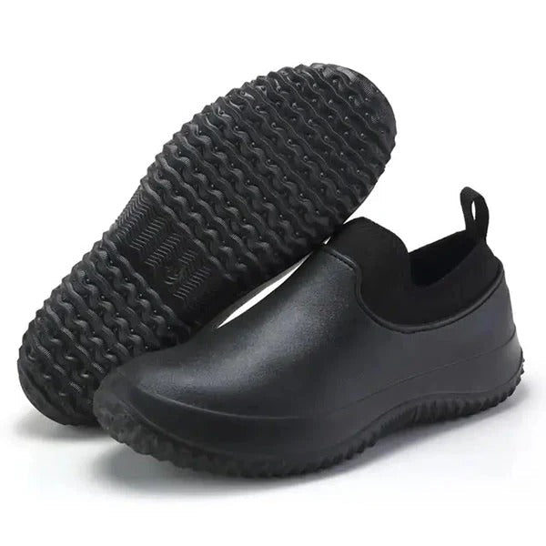 Shoes with Waterproof Slip-on Work Design for Men with Non-Slip Sole and Comfort