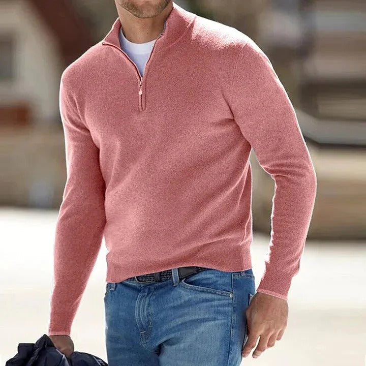 Men's Cashmere Jumper with Long Sleeves for Soft and Timeless