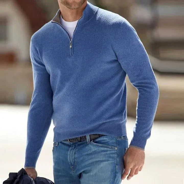 Men's Cashmere Jumper with Long Sleeves for Soft and Timeless