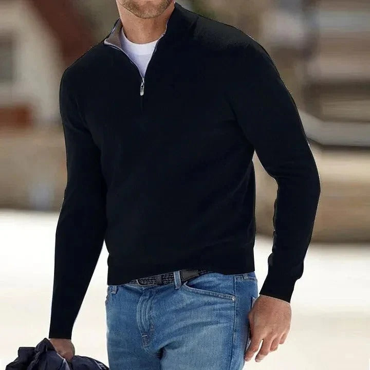 Men's Cashmere Jumper with Long Sleeves for Soft and Timeless