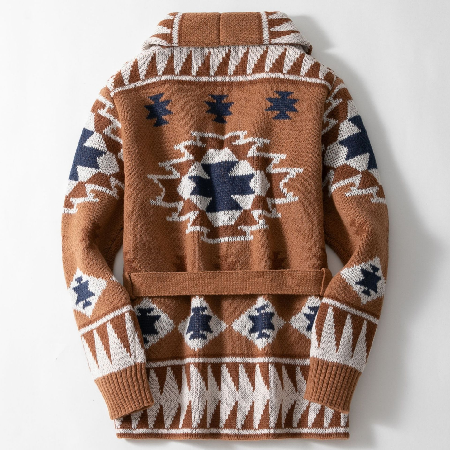 Men's Knitted Cardigan with Shawl Collar and Jacquard Pattern for Warm, Comfortable and Stylish