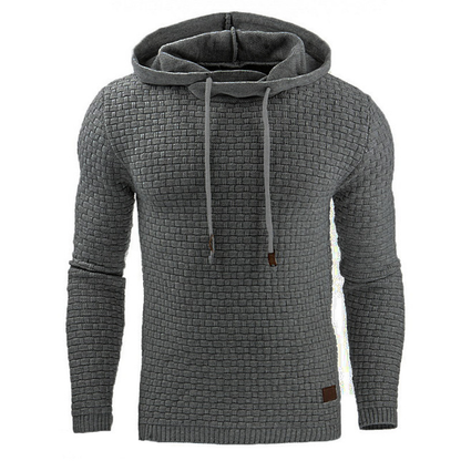 Comfortable Men's Hoodie with Relief Structure for Warm and Durable