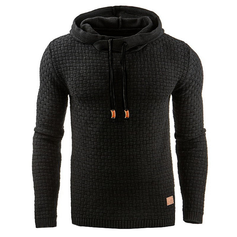 Comfortable Men's Hoodie with Relief Structure for Warm and Durable
