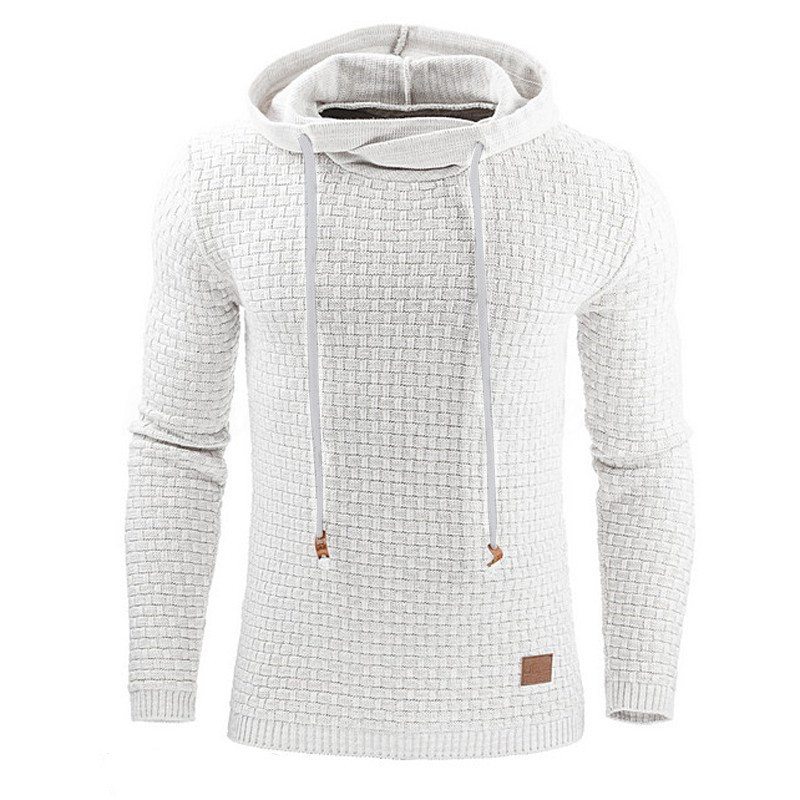 Comfortable Men's Hoodie with Relief Structure for Warm and Durable