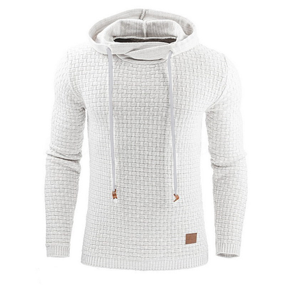 Comfortable Men's Hoodie with Relief Structure for Warm and Durable