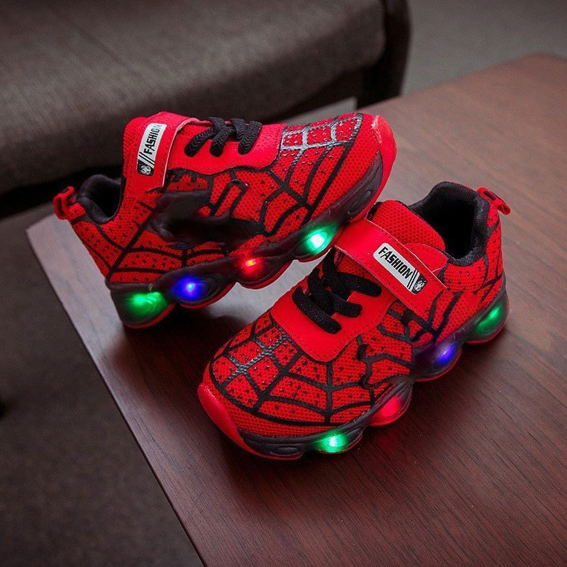 Superhero LED Sneaker for Tough Shoes with Lights for Kids