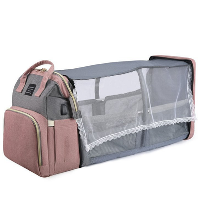 Bag with Changing Expandable Baby Bed for Multifunctional Travel Changing Bag