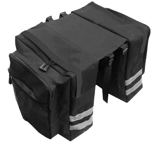 Spacious Double Bicycle Pannier for Carrier with Water-Repellent Design