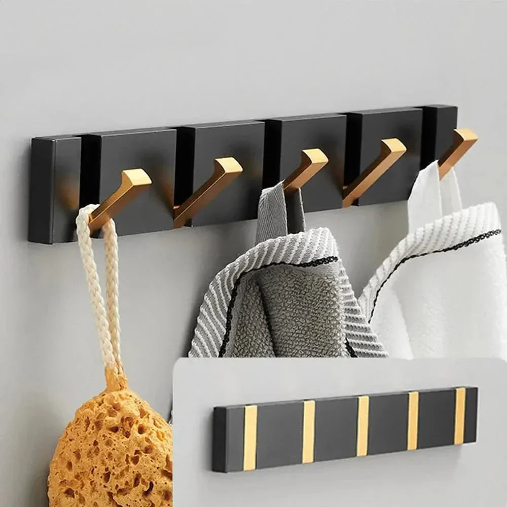 Hooks Foldable Metal Wall Hook with Multiple for Space-Saving and Modern