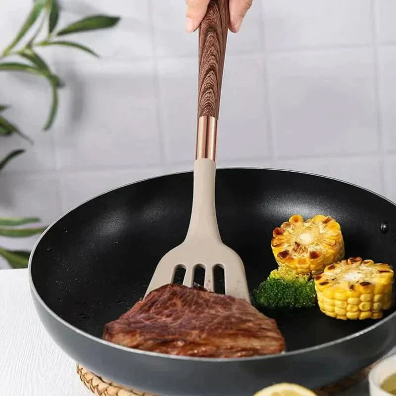 Utensil with 10-Piece Silicone Kitchen Set for Heat Resistant and Suitable for Everyday Use