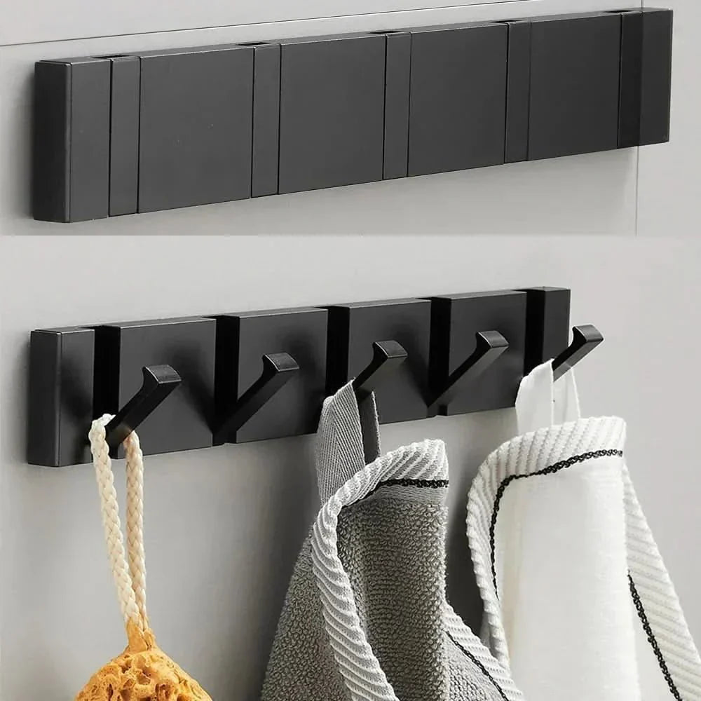 Hooks Foldable Metal Wall Hook with Multiple for Space-Saving and Modern