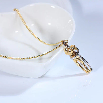 Necklace with Embracing Pendant for Timeless Symbol of Love