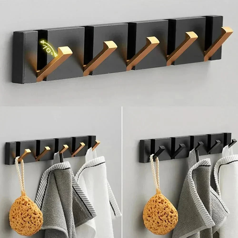 Hooks Foldable Metal Wall Hook with Multiple for Space-Saving and Modern