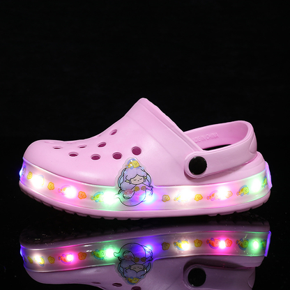 Glow-in-the-Dark Kids’ Clogs for Breathable and Anti-Slip Shoes