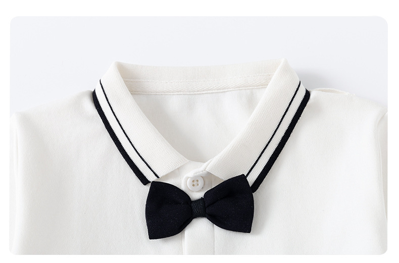 Chic Boys' 3-Piece Suit for Blue Shirt, Waistcoat and Trousers with Bow Tie