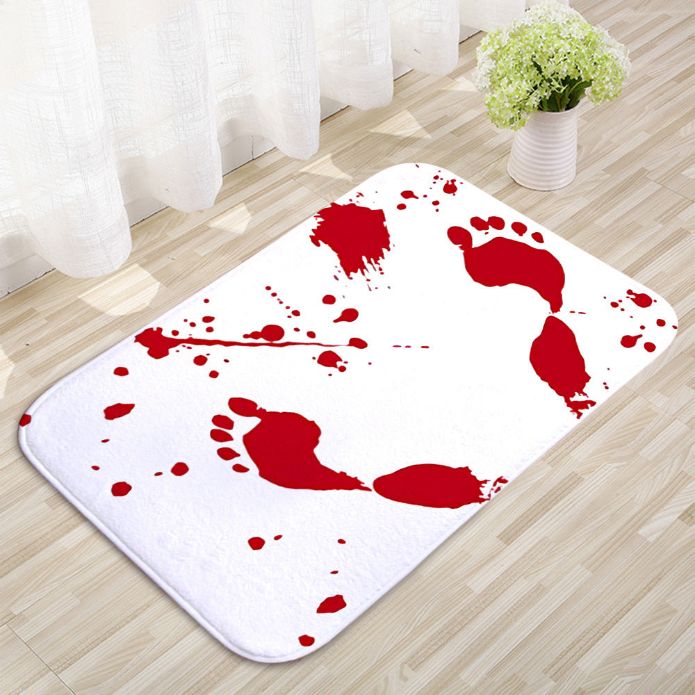 Mat Bloody Footsteps Bath with Magical Horror Style
