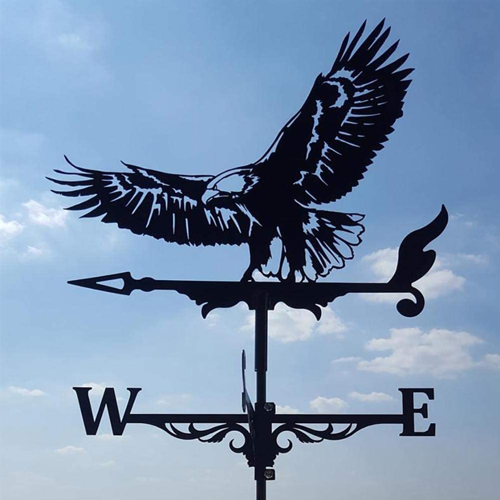 Metal Weather Vane with Animal Silhouette for Garden and Roof Decoration
