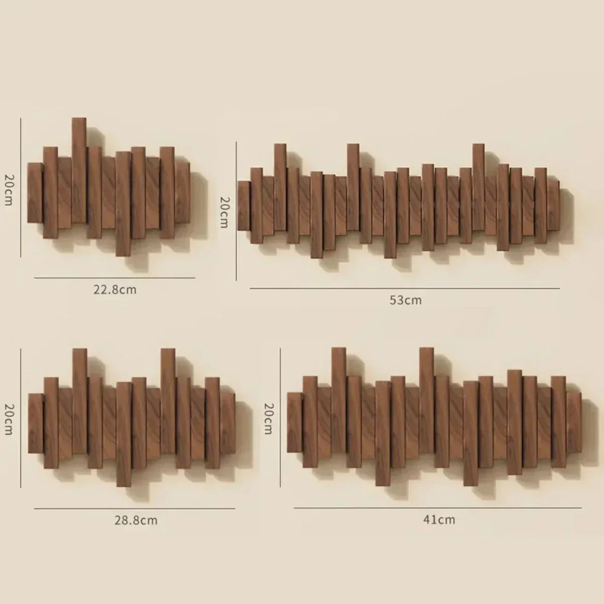 Hook with Pianowood Wall Rack for Modern Wooden Organiser for Home