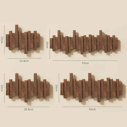 Hook with Pianowood Wall Rack for Modern Wooden Organiser for Home
