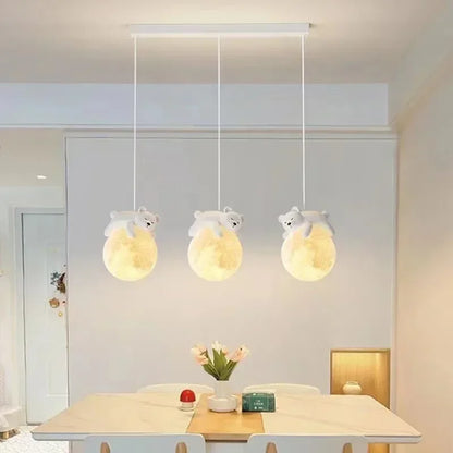 Pendant Light with Children's Room Bear or Rabbit Design for Warm and Soothing Lighting