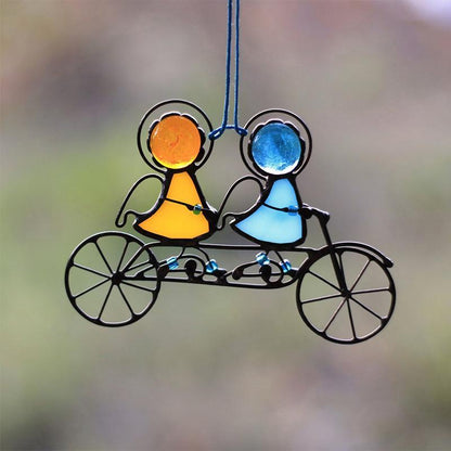Light with Glass Sun Catcher with Decorative Design for Atmospheric Reflections Indoors