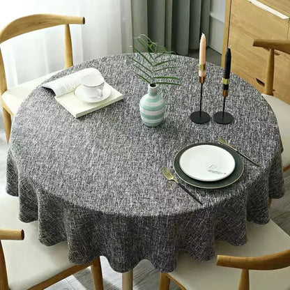Linen Tablecloth with Woven Texture for a Stylish and Practical Table