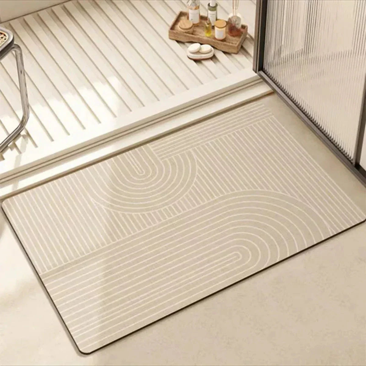 Mat with Quick-Drying Bath Non-Slip Backing for a Safe Bathroom