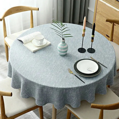 Linen Tablecloth with Woven Texture for a Stylish and Practical Table